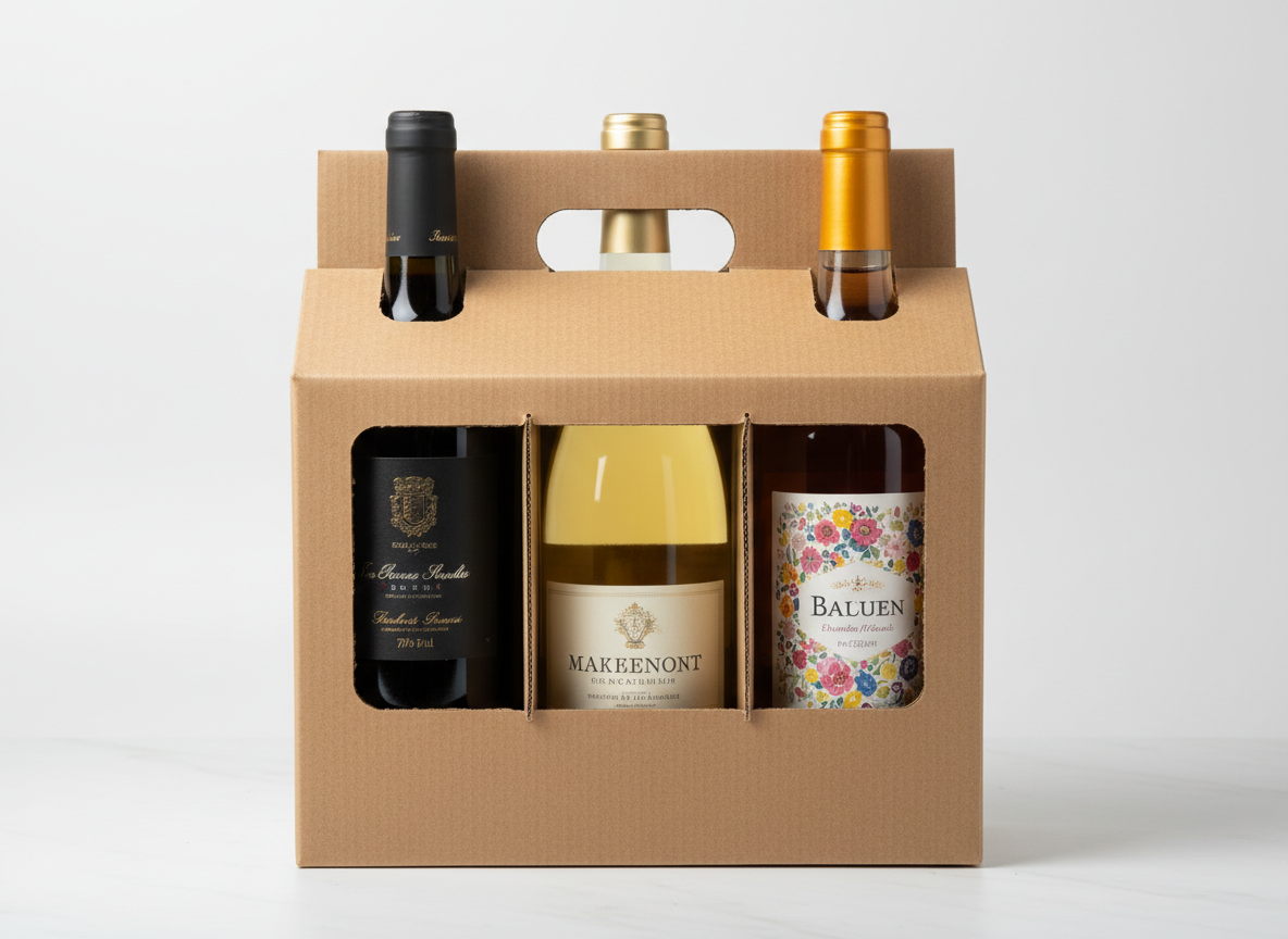 3-Bottle Wine Holder Carton